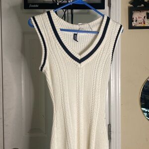 White high quality knitted dress